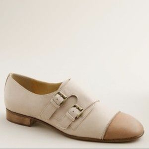 J CREW lottie monk strap leather oxfords 6